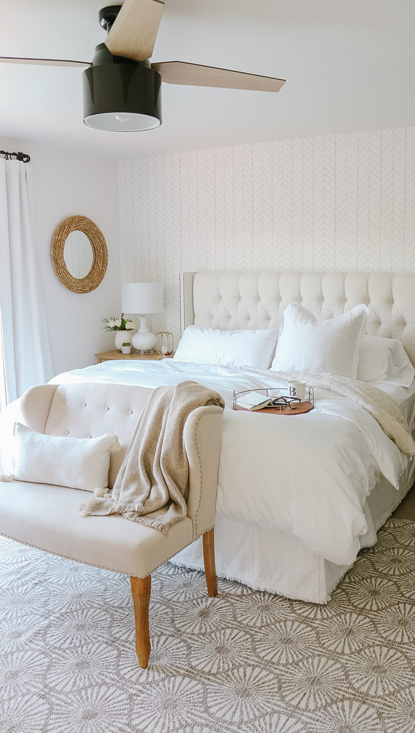 Neutral + Cozy Master Bedroom with : The Reveal - 1111 Light Lane HD phone wallpaper