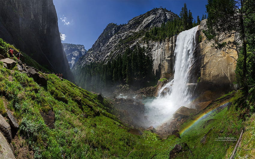 Taman Nasional Vernal Fall Yosemite Wallpaper HD