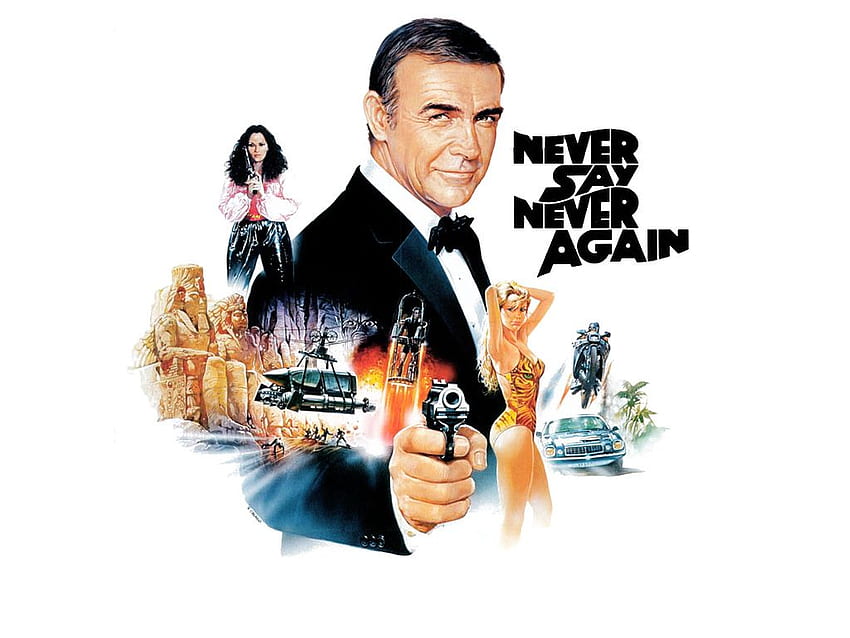 Never Say Never Again . Never Quit , Never Tell Me the Odds Han Solo and Never Give in, Sean Connery James Bond HD wallpaper