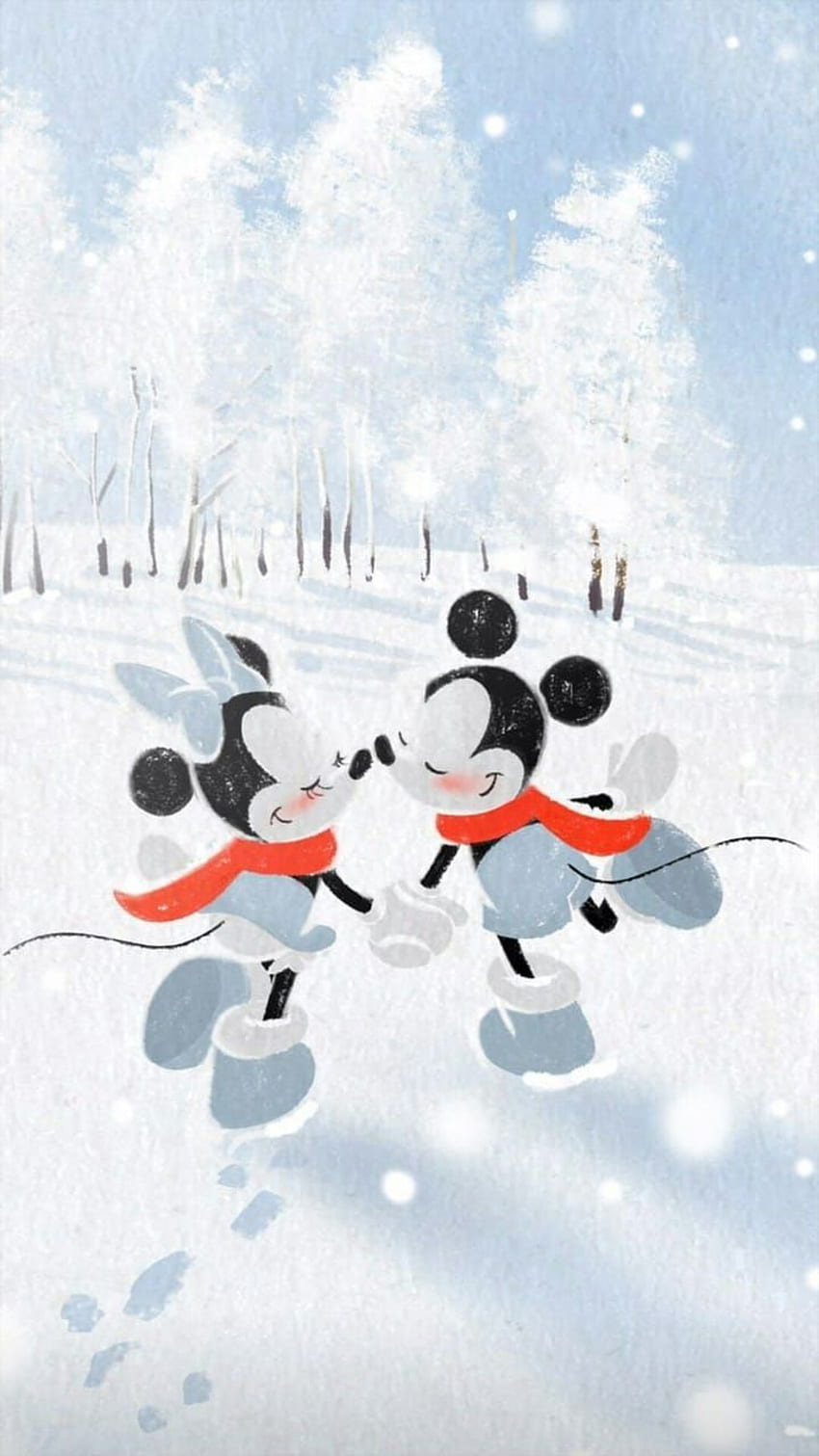 découverte par ⊱ ♛, Cute Disney Winter HD phone wallpaper