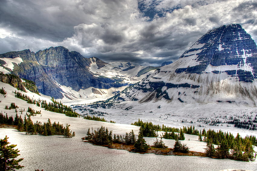 ธรรมชาติ ภูเขา หิมะ จุดสุดยอด แคนาดา สวนสาธารณะ ยอดเขา r วอลล์เปเปอร์ HD