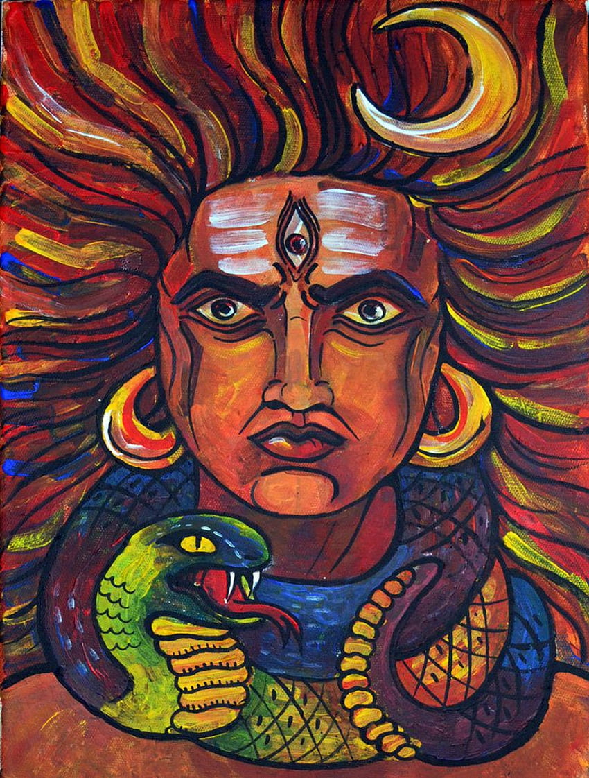 on Spirituality. Lord shiva painting, Lord shiva, Shiva art, Psychedelic Shiva HD phone wallpaper