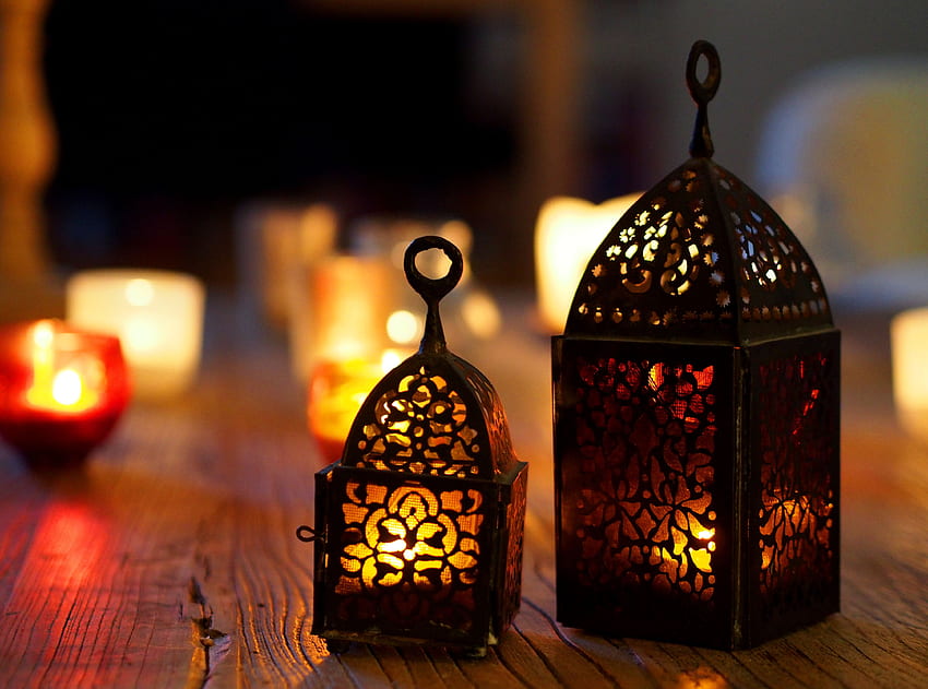 Ramadan-Laterne, Laternenlicht HD-Hintergrundbild