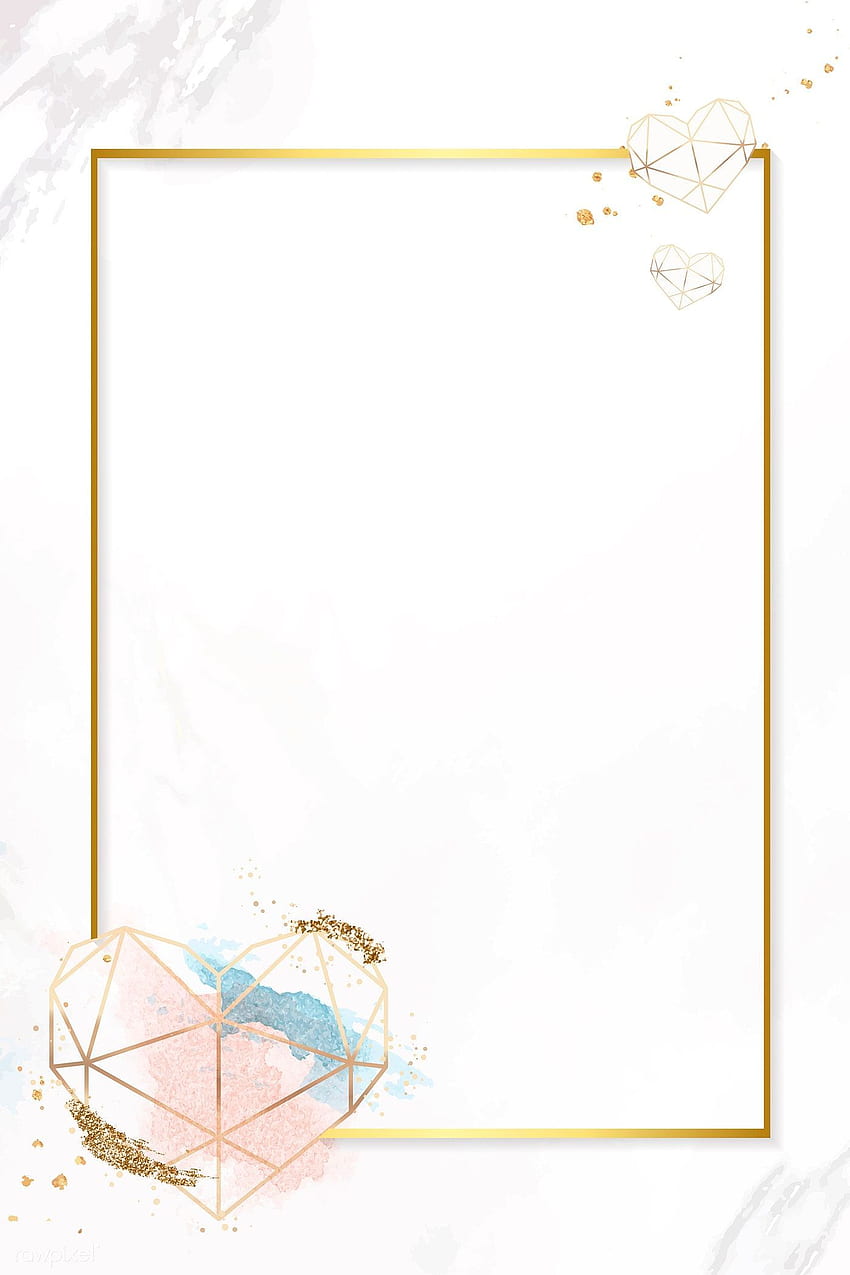 premium illustration of Golden rectangle with geometric, Geometric Heart HD phone wallpaper