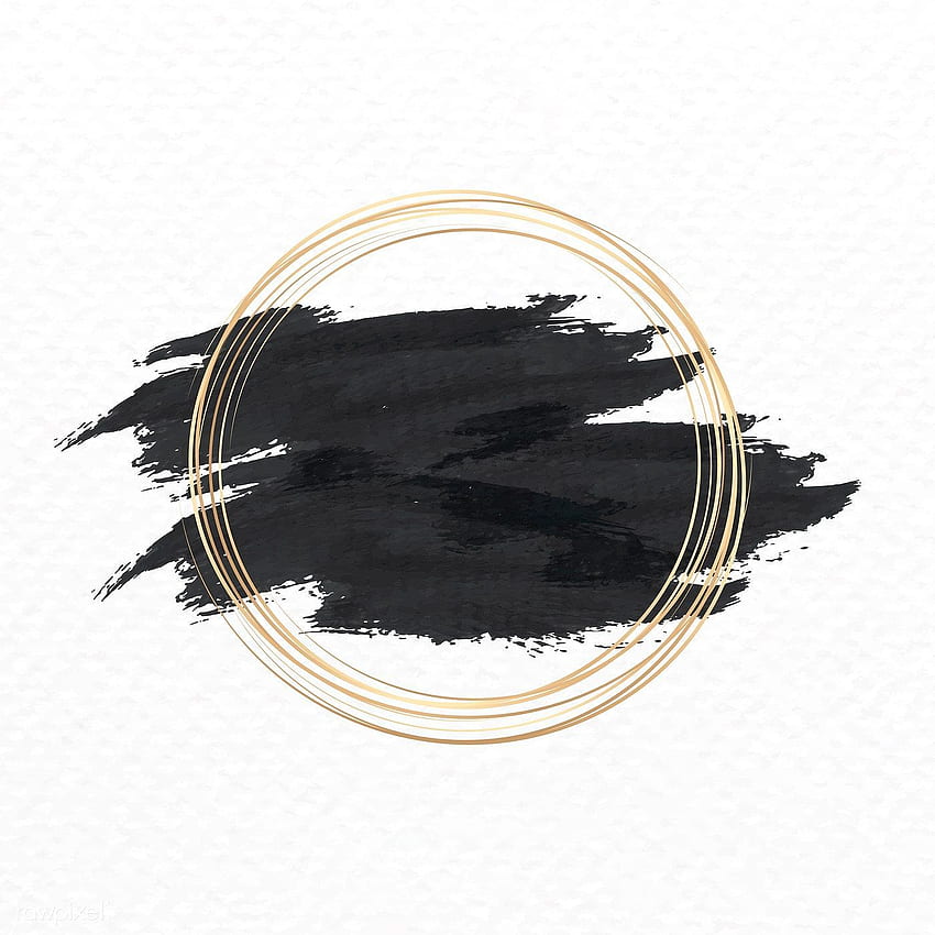 Premium-Vektor des Goldkreisrahmens auf einem schwarzen Hintergrundvektor. Goldkreisrahmen, Kreisrahmen, Instagram-Hintergrund, Kreislogo HD-Handy-Hintergrundbild