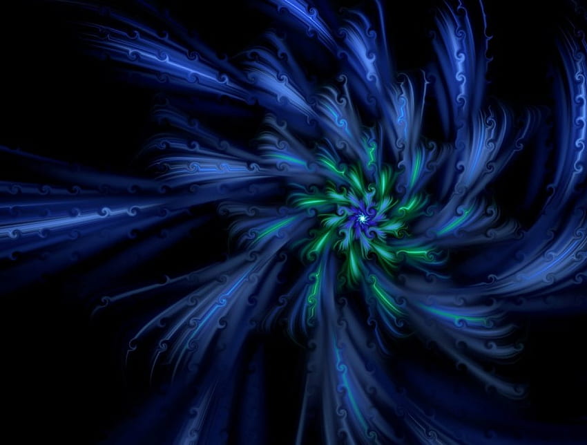 Espiral, azul, fractal fondo de pantalla