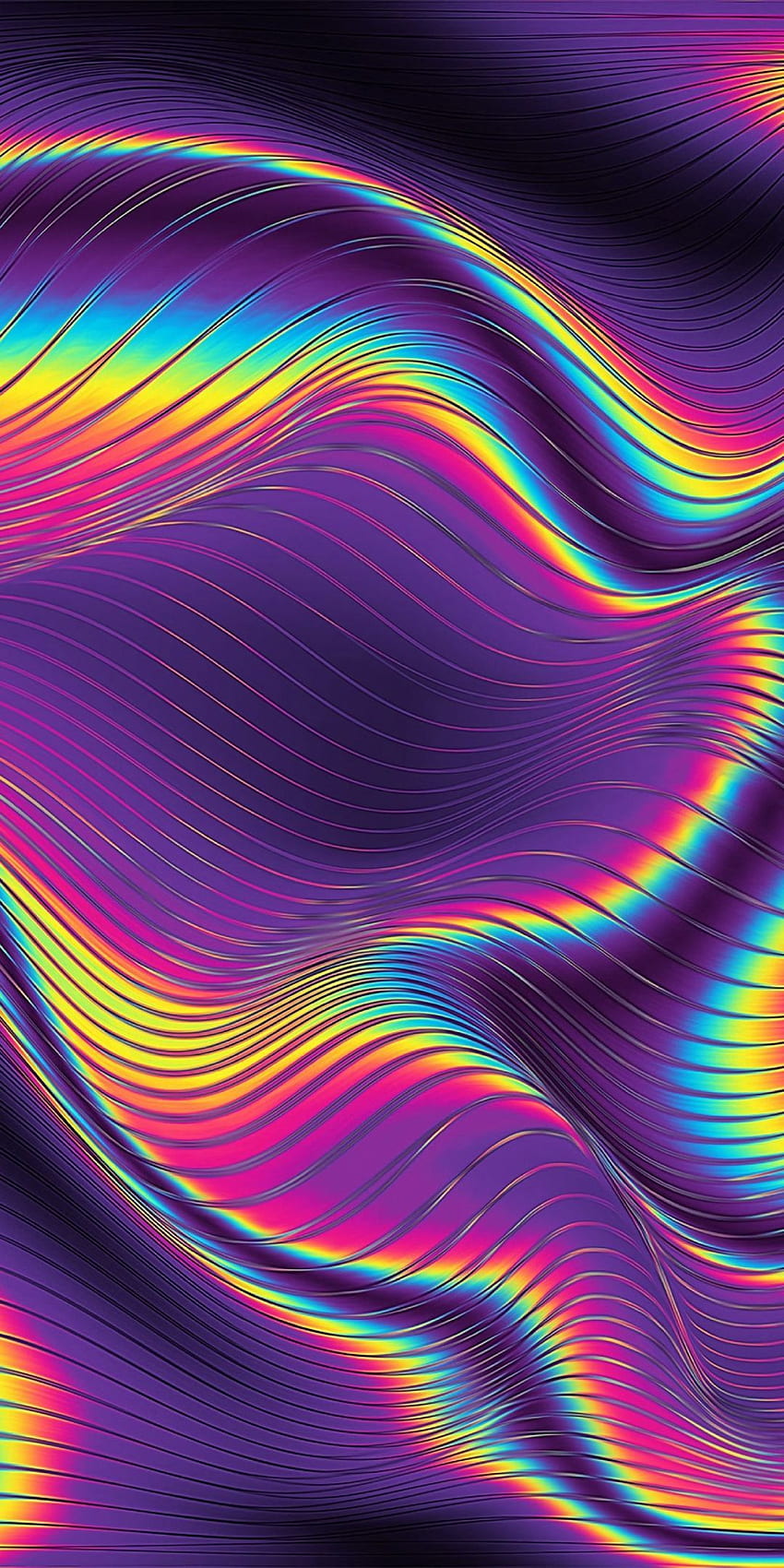 Bright, glowing curves, metallic, texture . Holographic , Neon , Textured, Bright Neon iPhone HD phone wallpaper