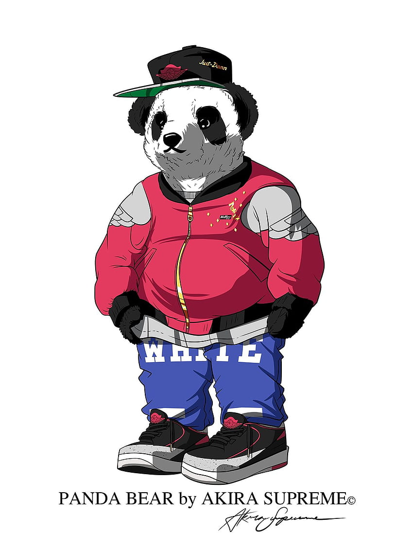 Download Supreme Panda Dope Cartoon Wallpaper
