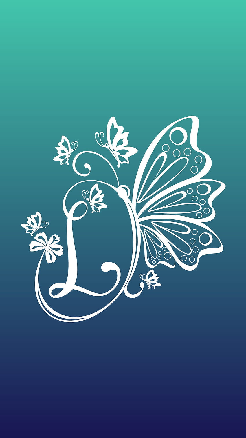 Butterfly L, letter HD phone wallpaper | Pxfuel