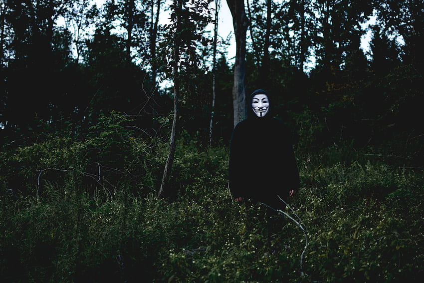 Forest, Mask, Human, Person, Anonymous HD wallpaper