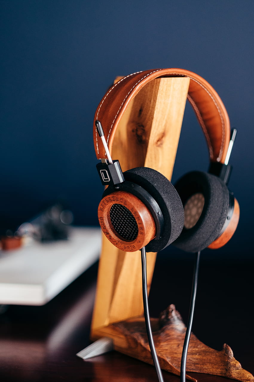 Music, Headphones, Wood, Wooden, Style, Audio HD phone wallpaper
