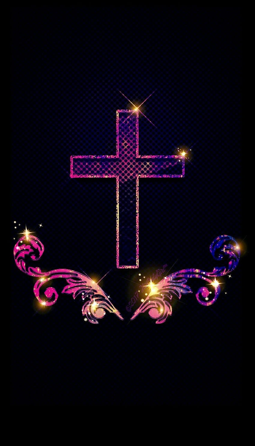 Galaxienkreuz. Kreuz, Galaxie, Jesus, Girly Christian Cross HD-Handy-Hintergrundbild