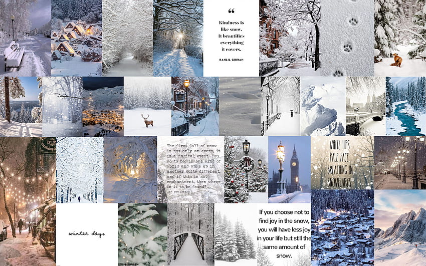 Winter Snow Collage , Winter Aesthetic Collage HD wallpaper | Pxfuel