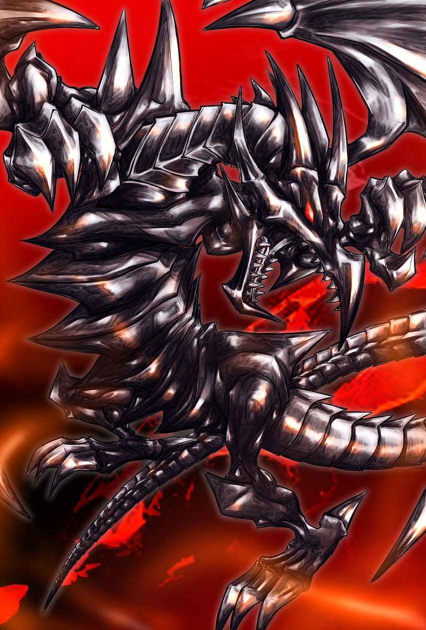 Red Eyes Black Dragon, Sillhouette Black Dragon HD phone wallpaper