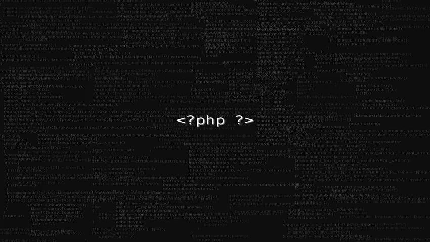 Desarrollador PHP Negro. Lugares para visitar. Negro fondo de pantalla
