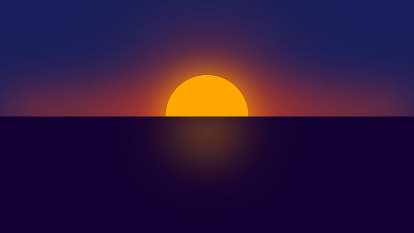 Clear Sunset Minimal , Artist, , , Background, and, Sunset Minimalist HD wallpaper