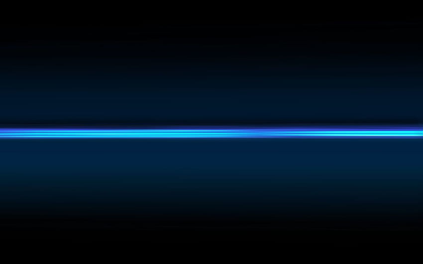 La sottile linea blu. Blu, linee al neon Sfondo HD