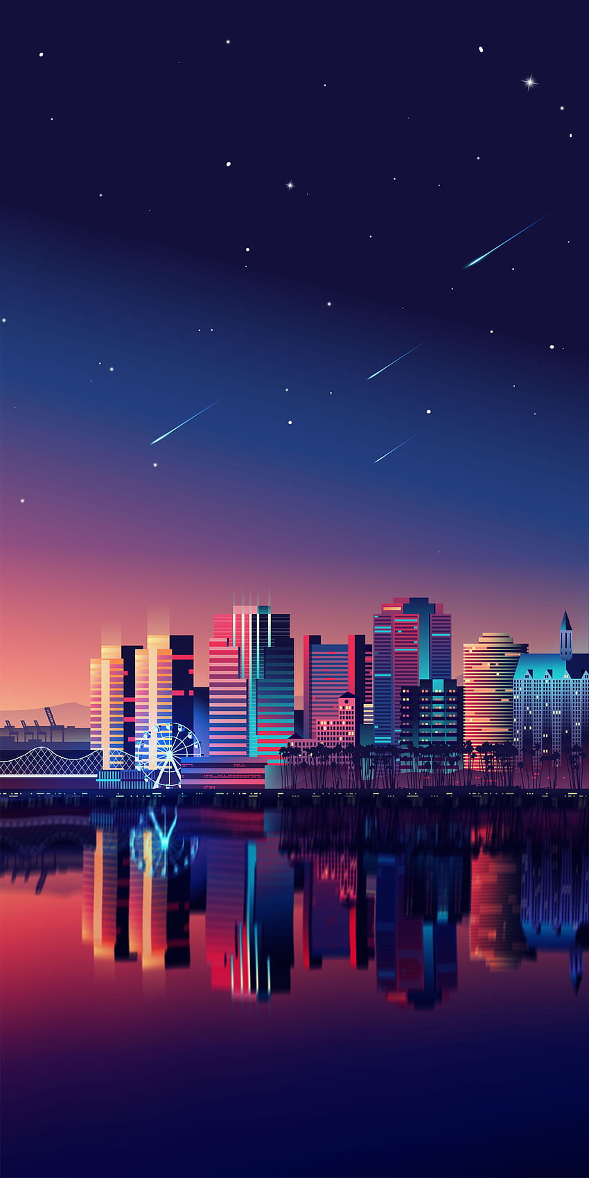 Lofi Anime iPad, Chill Anime City Ästhetik HD-Handy-Hintergrundbild