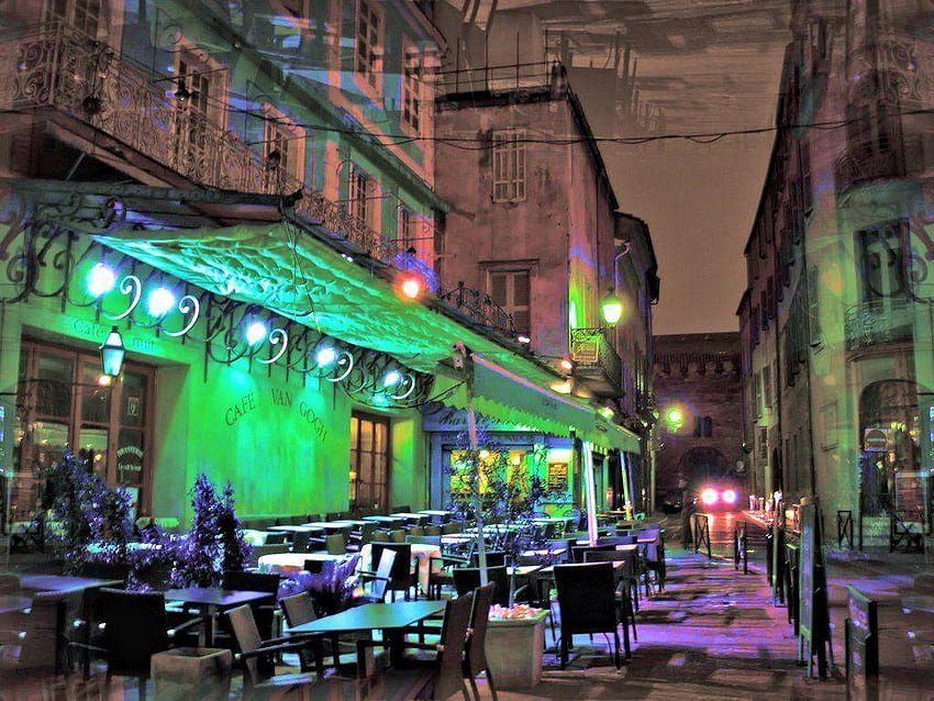 Van Gogh Café Terrace At Night, Cafe Terrace At Night HD wallpaper