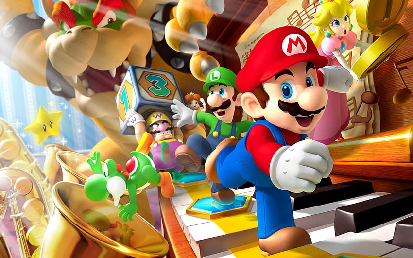Süper Mario arka planı, Mario Luigi HD duvar kağıdı