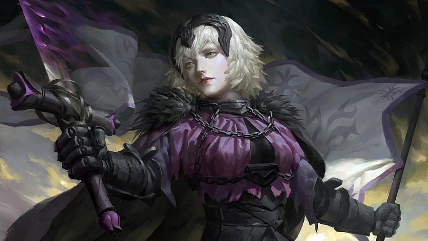 Jeanne d'Arc, Fate/Grand Order, alter, anime girl HD wallpaper