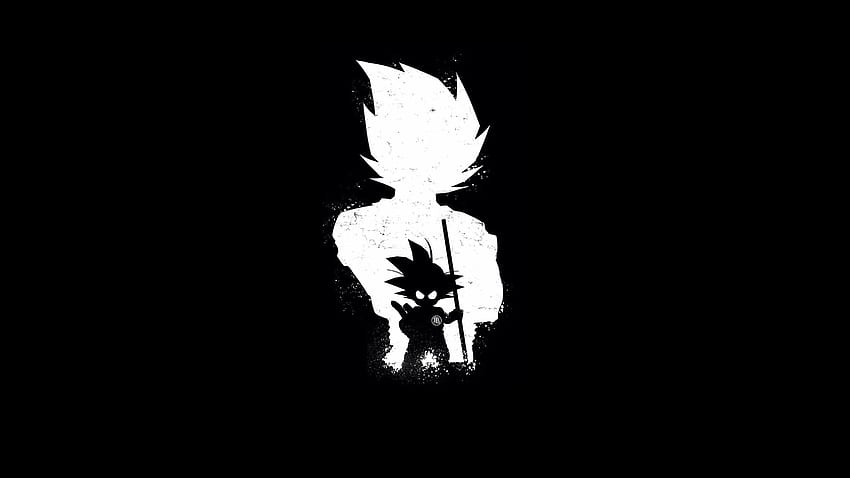 Goku Anime Dark Black Resolution, , Background, and, DBZ Black and White HD тапет