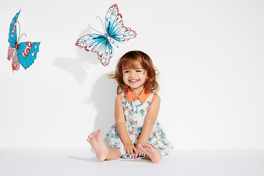 Little girl, Butterfly, childhood, blonde, fair, sit, nice, adorable, bonny, leg, sweet, Belle, white, smile, Hair, girl, comely, sightly, pretty, face, lovely, pure, child, fun, graphy, cute, baby, , Nexus, beauty, kid, feet, wall, beautiful, studio, people, little, hand, pink, princess, dainty HD wallpaper