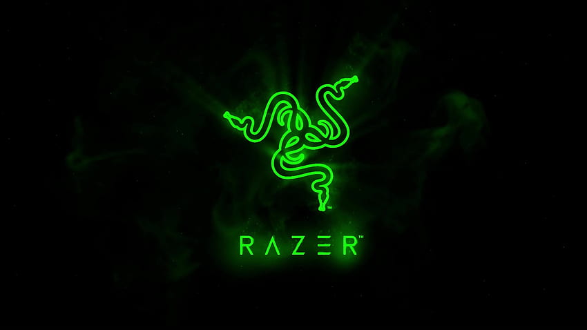Green Razer Lightning na żywo, animowana błyskawica Tapeta HD
