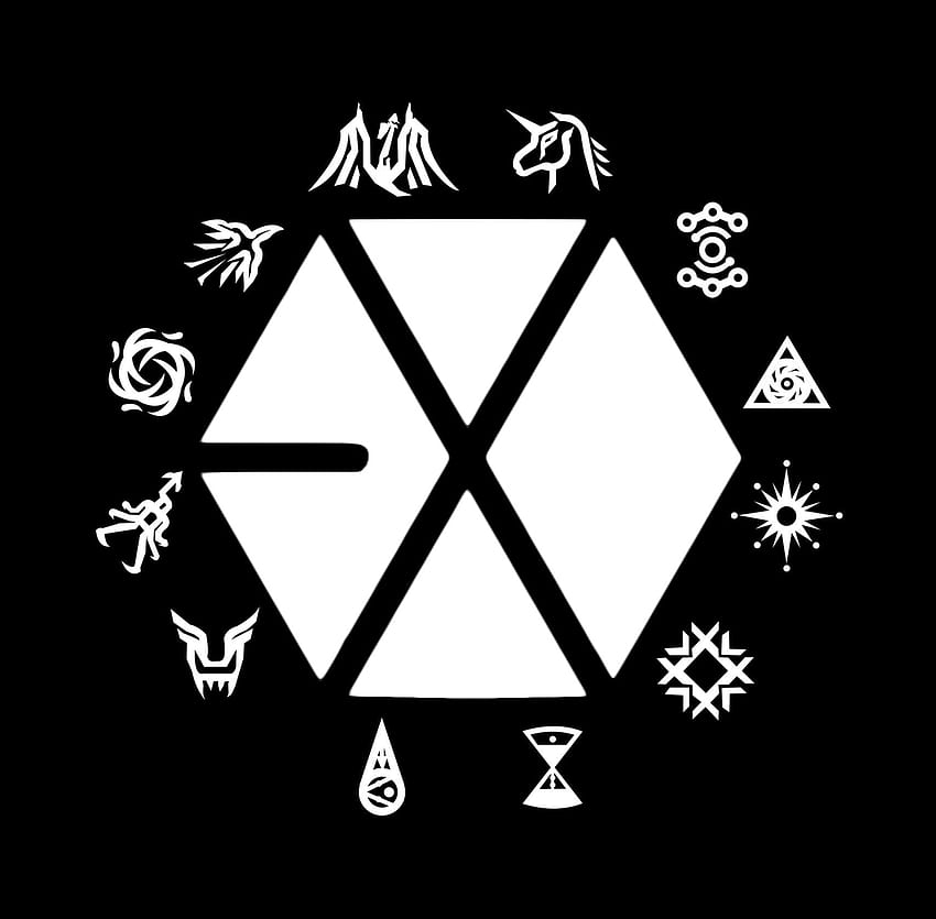 Exo-Logo. Exo-Zeichen, Exo-Logo, Exo-Mama, EXO-Symbol HD-Hintergrundbild