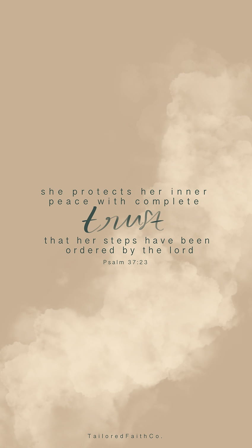 she protects her inner peace with complete trust that her steps have been ordered by the lord. Inner peace, Words quotes, Bible inspiration HD phone wallpaper