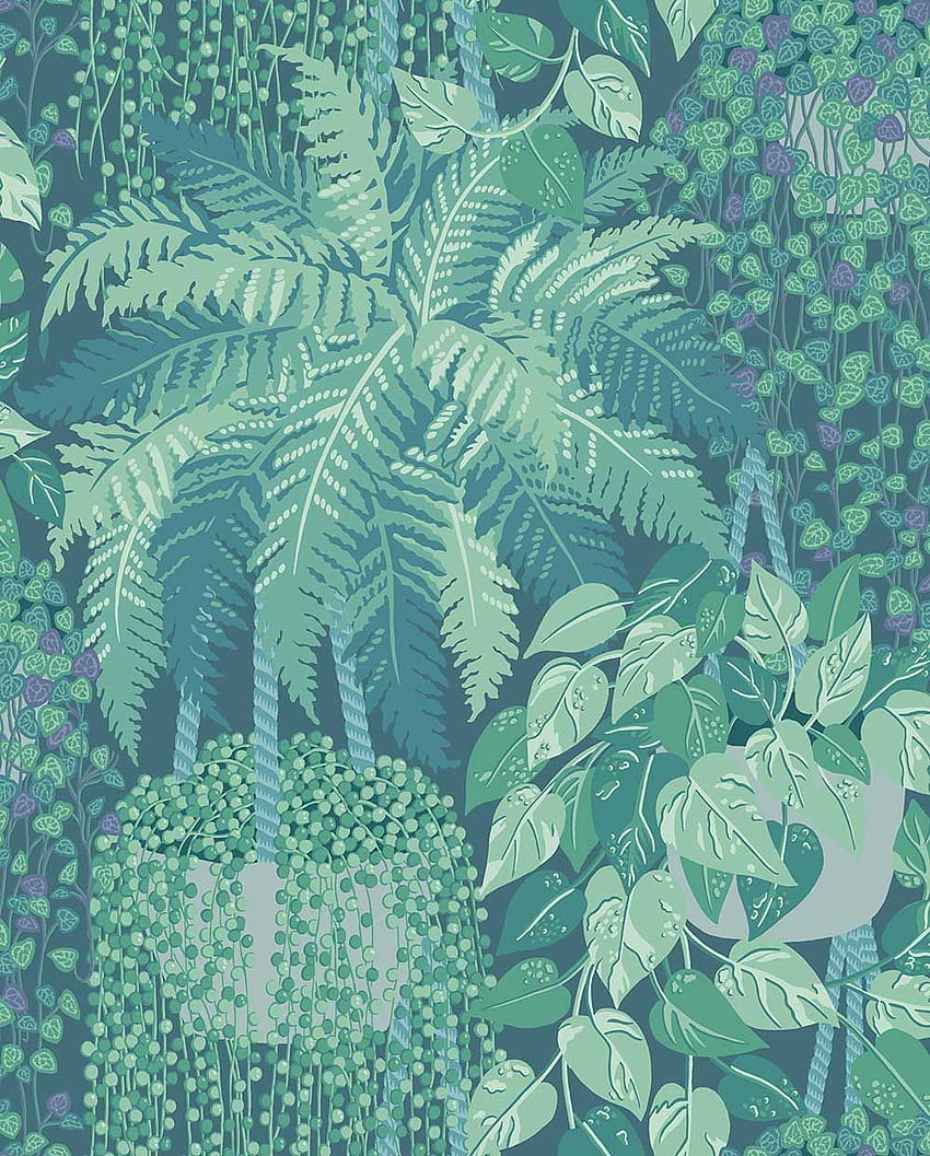 Fern by Cole & Son - Viridian / Teal - : Direct. Fern , Cole and son , Teal HD phone wallpaper