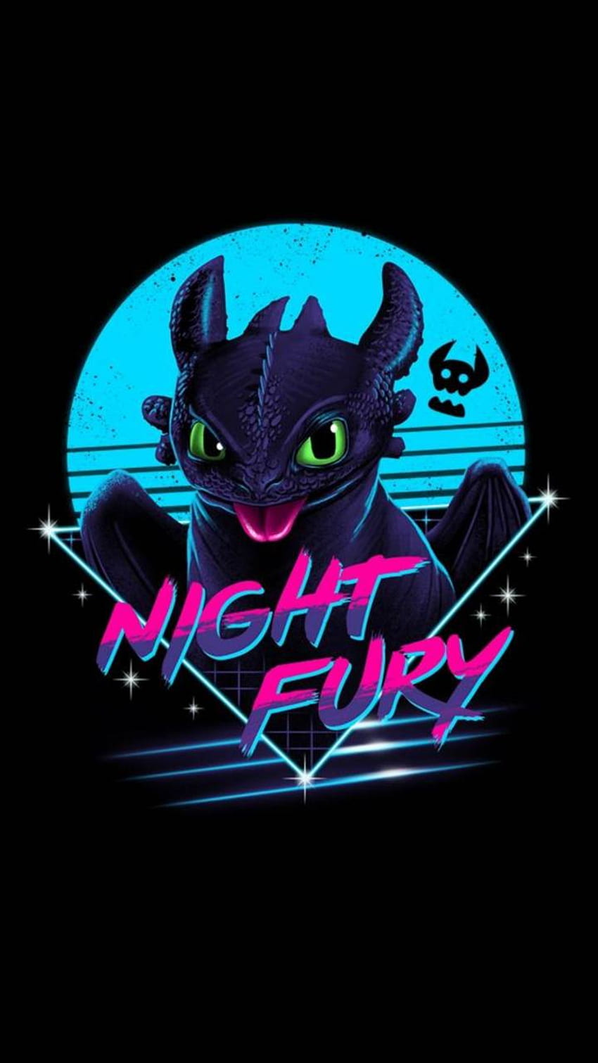 Night Fury Dragon, Cool Toothless HD тапет за телефон