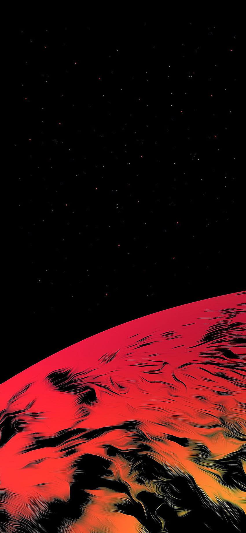 Espacio rojo, espacio rojo iPhone fondo de pantalla del teléfono
