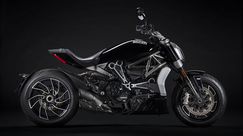 Ducati XDiavel S, Bicicletas negras, Motocicleta de crucero, 2021, oscuro, Negro oscuro fondo de pantalla