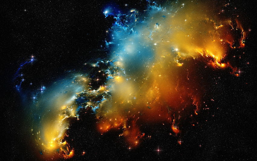 Daily : Nebula. I Like To Waste My Time, Yellow Nebula HD wallpaper