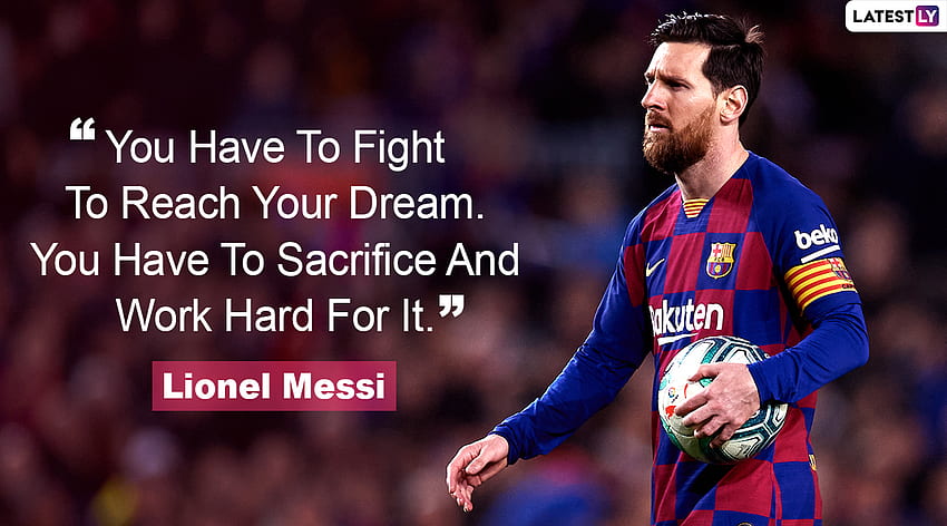 Lionel Messi cytuje z: 10 potężnymi powiedzonkami Barcelony o sukcesie i życiu z okazji jego 33. urodzin. ⚽ Najnowsze Tapeta HD