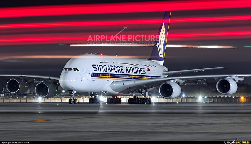 9V SKE Singapore Airlines Airbus A380 in Mumbai Chhatrapati Shivaji Intl. ID 1297070, Singapore Airlines A380 HD-Hintergrundbild