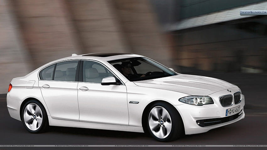 BMW 520D Efficient Dynamics Edition In White Color HD wallpaper