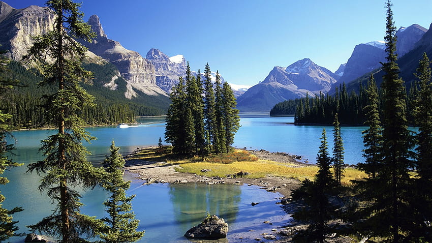 Maligne Lake, Alberta, Canada, Canada, Lake, Alberta, Jasper National Park, Maligne HD wallpaper
