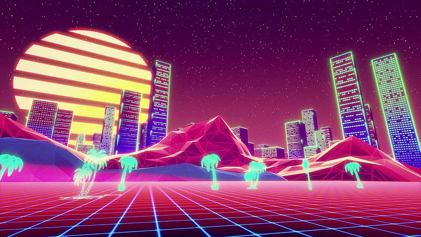 Luci al neon della città retrò tipo Synthwave anni '80 - Live 1 ora - YouTube, Retro Tokyo Sfondo HD