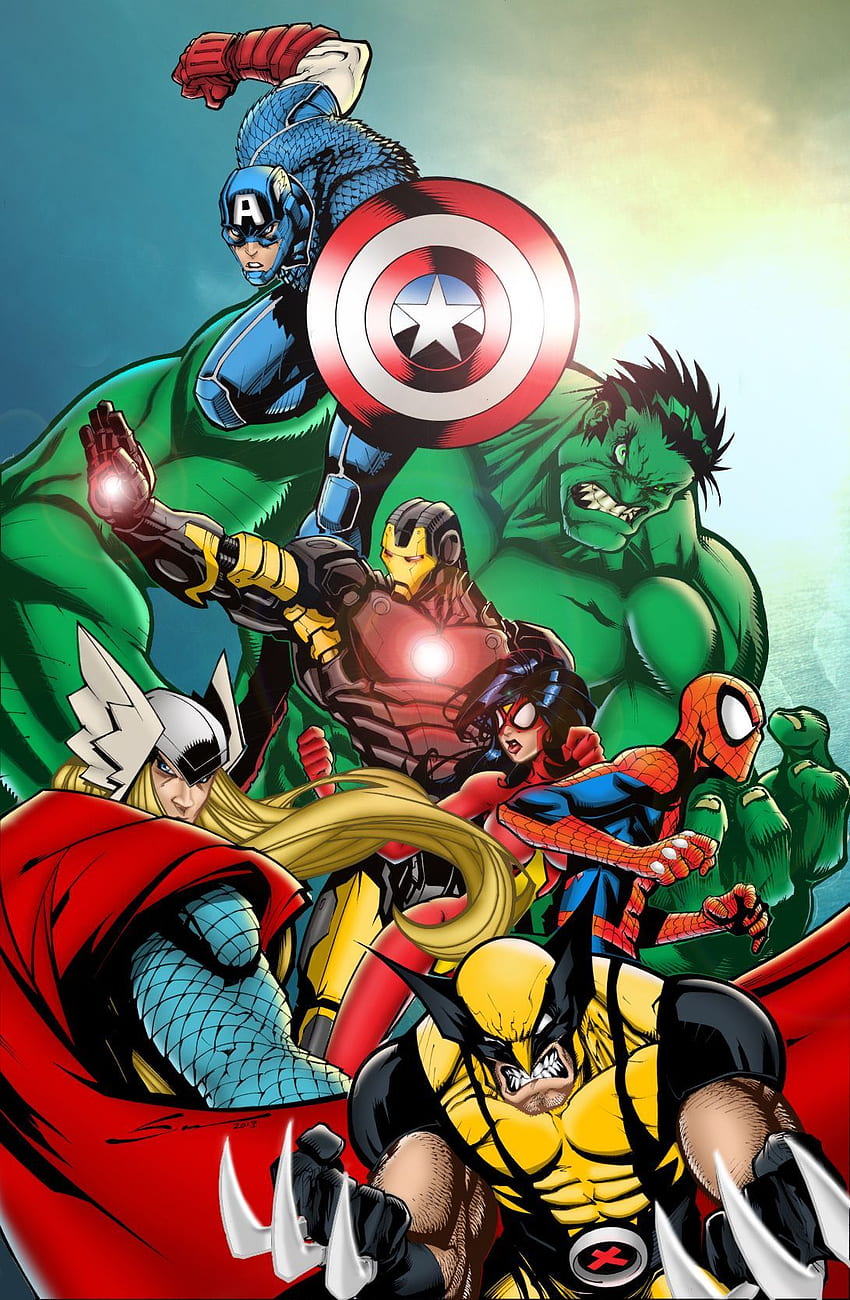 Avengers Cartoon, Avengers Comic HD phone wallpaper | Pxfuel