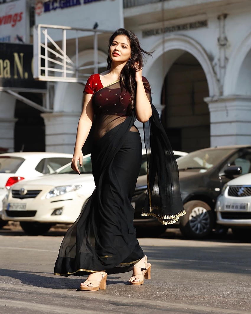 Expensive | Black Lace Saree and Black Lace Sari online shopping