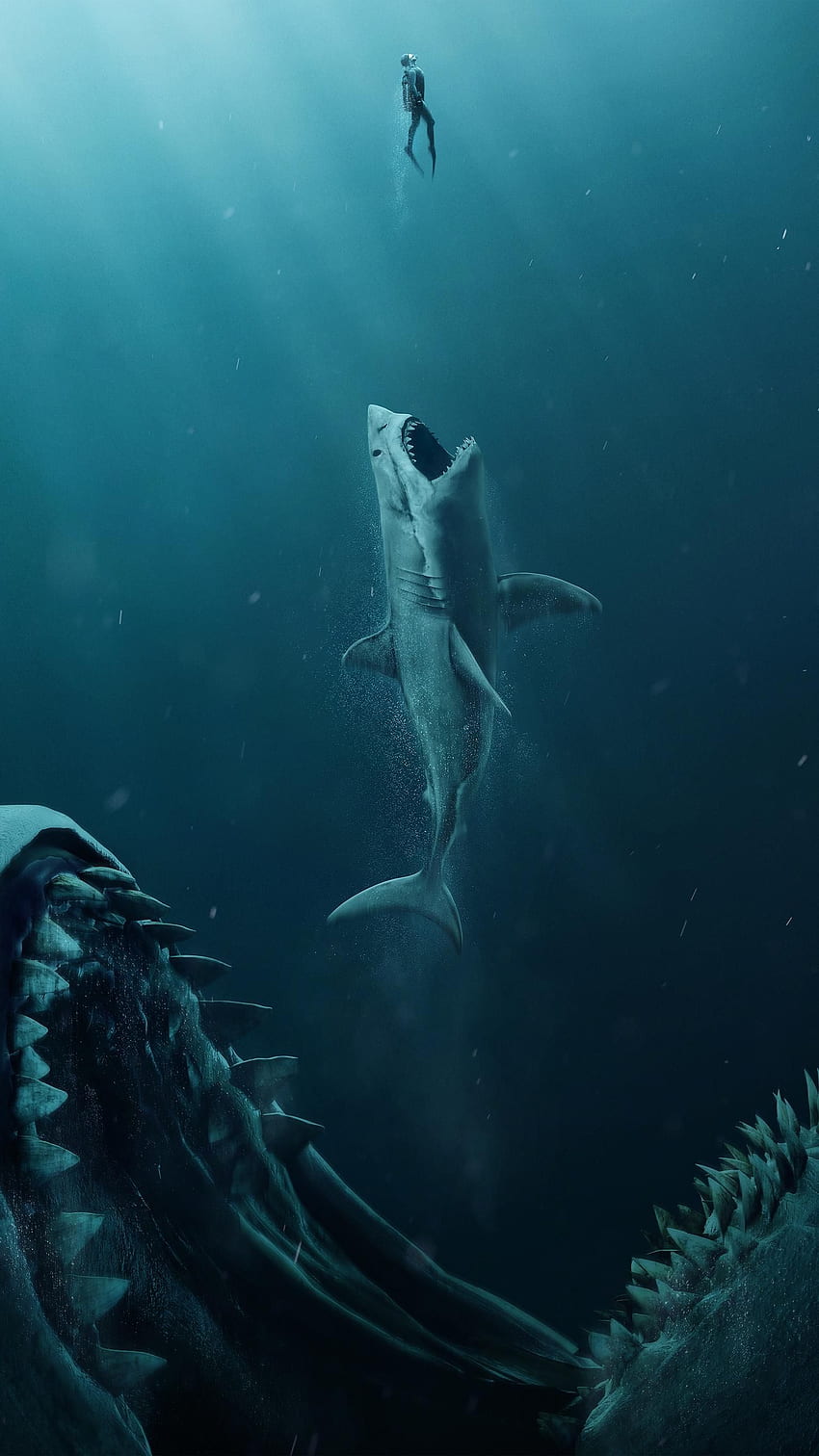 เดอะ เม็ก (2018) โทรศัพท์ . มูฟวี่มาเนีย. ฉลาม, ศิลปะฉลาม, มหาสมุทรที่น่ากลัว, ปลาที่น่ากลัว วอลล์เปเปอร์โทรศัพท์ HD