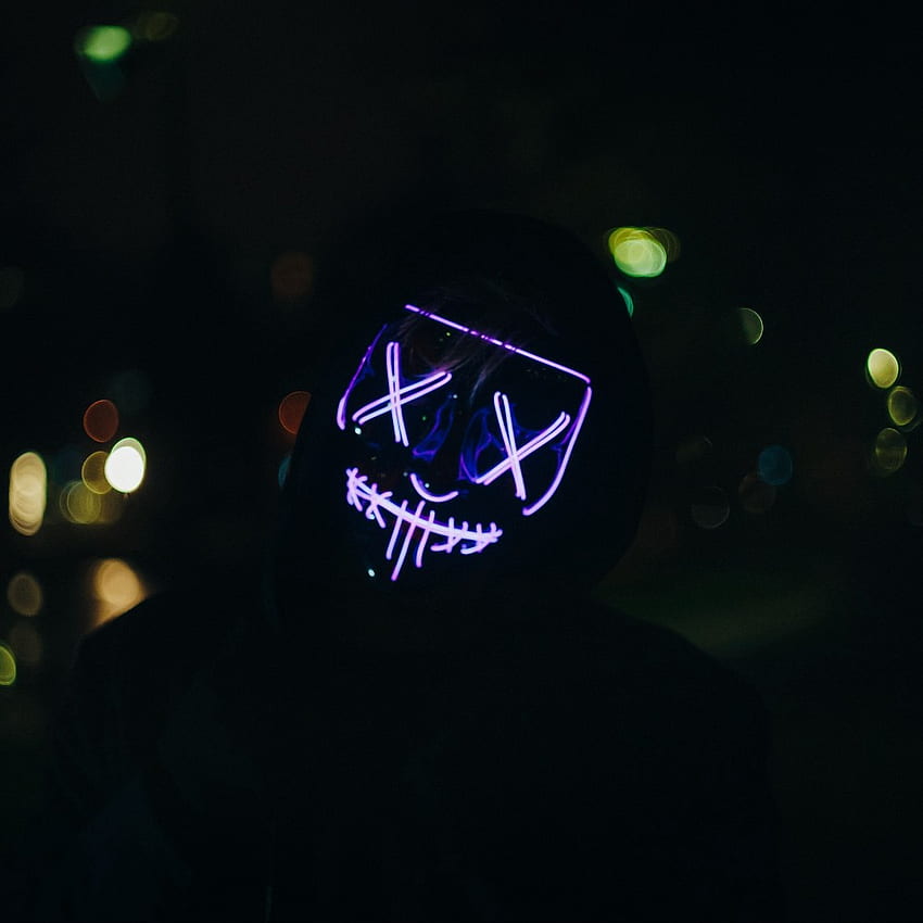 Create meme neon mask , on steam neon mask, neon mask - , Smile Mask HD phone wallpaper