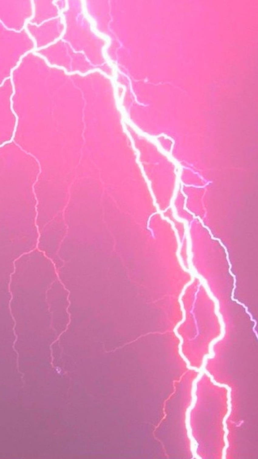 Aesthetic Lightning, Pink Lightning HD phone wallpaper