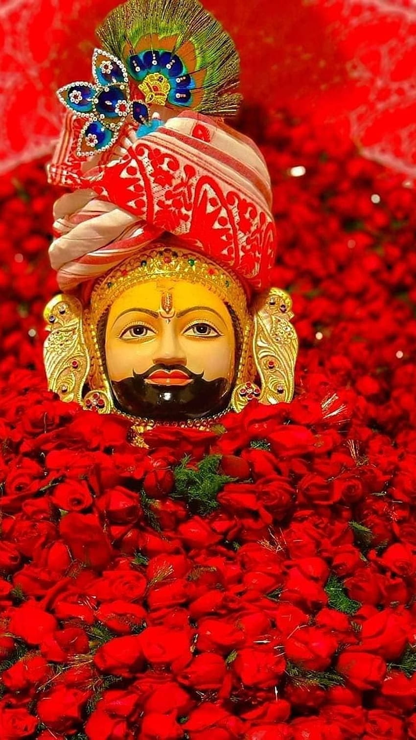Khatu Shyam, Red Rose, Decoration HD phone wallpaper | Pxfuel