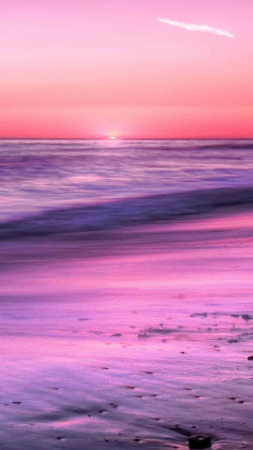 Nature iPhone 6 Plus - Sunrise Horizon Calm Sea Beach iPhone 6 Plus Papel de parede de celular HD