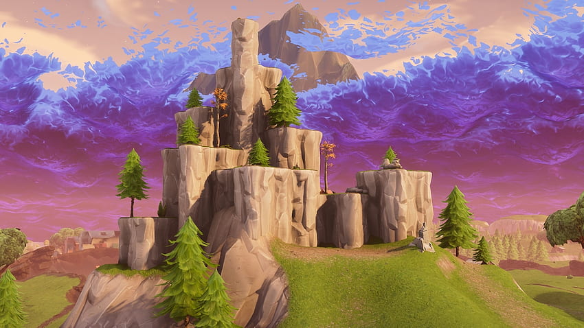 Rocks, mountain, Fortnite, video game HD wallpaper