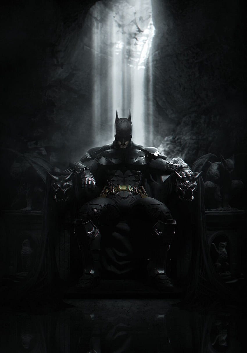 Batman's Throne от Mizuri Official на Artstation. Произведение на Батман, Батман, Батман, наистина готин Батман HD тапет за телефон
