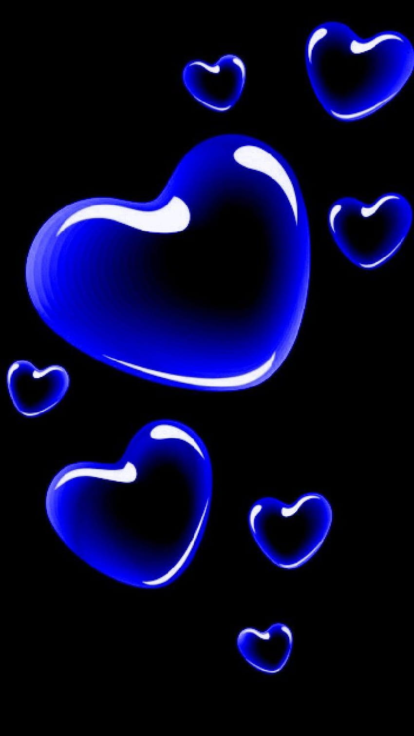 Black and Blue Heart - , Black and Blue Heart Background on Bat ...